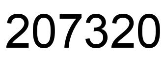 Number 207320 black image