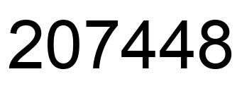 Number 207448 black image