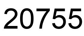 Number 20755 black image