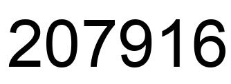 Number 207916 black image
