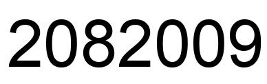 Number 2082009 black image