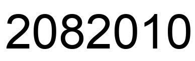 Number 2082010 black image