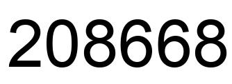 Número 208668 imagen negro