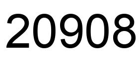 Number 20908 black image
