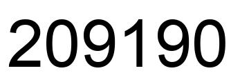 Número 209190 imagen negro