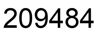 Number 209484 black image