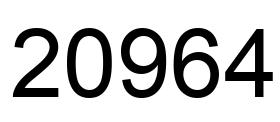 Number 20964 black image