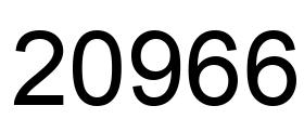Number 20966 black image