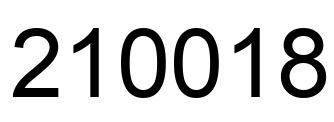 Número 210018 imagen negro