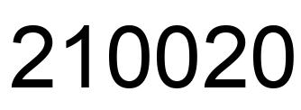 Number 210020 black image