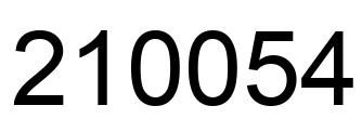 Number 210054 black image