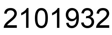 Number 2101932 black image