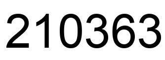 Number 210363 black image