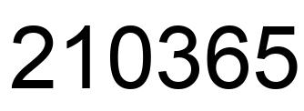 Number 210365 black image