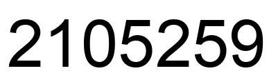 Number 2105259 black image