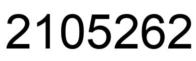 Number 2105262 black image