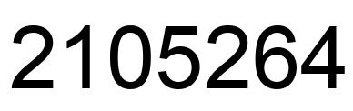 Number 2105264 black image