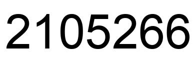 Number 2105266 black image