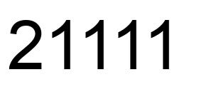 Número 21111 imagen negro