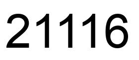 Number 21116 black image
