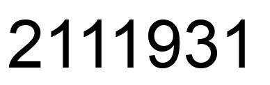 Number 2111931 black image