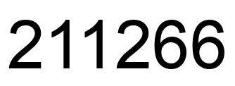 Number 211266 black image
