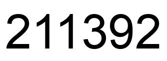 Number 211392 black image