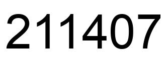 Number 211407 black image