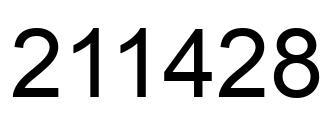 Number 211428 black image
