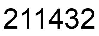 Number 211432 black image