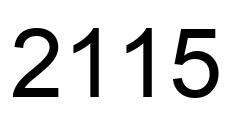 Number 2115 black image