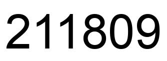Number 211809 black image