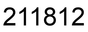 Number 211812 black image