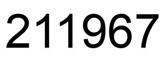 Number 211967 black image