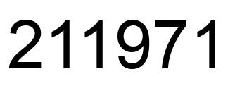 Number 211971 black image