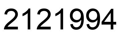 Number 2121994 black image