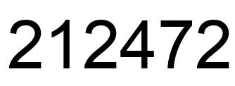 Number 212472 black image