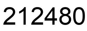 Number 212480 black image