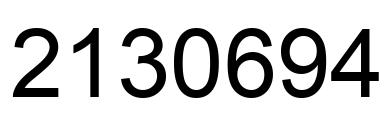 Number 2130694 black image