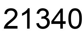 Number 21340 black image