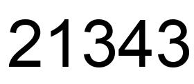 Number 21343 black image
