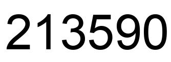Number 213590 black image
