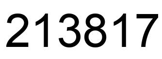 Number 213817 black image