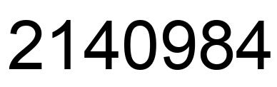 Número 2140984 imagen negro