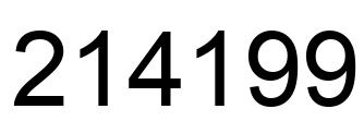 Número 214199 imagen negro