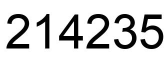 Número 214235 imagen negro