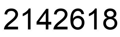 Number 2142618 black image