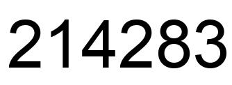 Número 214283 imagen negro