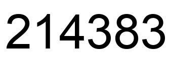 Number 214383 black image