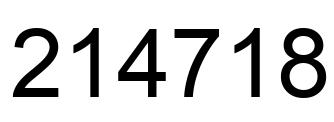 Number 214718 black image